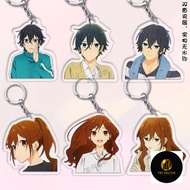 Horimiya Anime Keychain Women Miyamura Izumi Hori Kyoko Acrylic Key Chain Man Kawaii