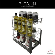 [AIM] Stainless Steel Pull Out Sauce Rack / Pull Out Basket / Kitchen Drawer / Laci Kabinet / AK300/01