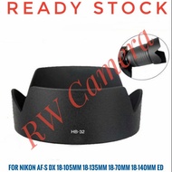 Lens Hood HB-32 HB32 Nikon AF-S 18-105mm 18-135mm 18-70mm 18-140mm DX18-105 18-135 18-70 18-140 Mikk