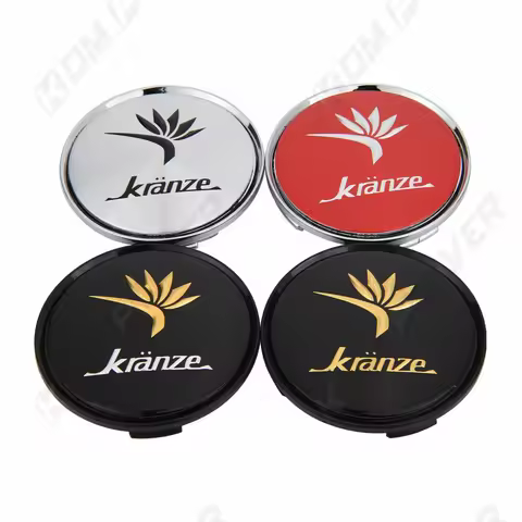 4PCS OD 63MM / ID 58MM Center Cap KRANZE Logo Emblem Rim Hubcaps For Car Rim Wheel Cover Cap