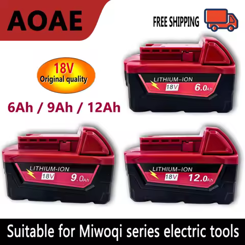 M18 100% original lithium-ion battery 18 volt large capacity rechargeable battery 6Ah /9Ah /12Ah opt