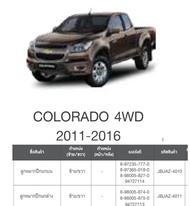 AISIN 1 ชุด สำหรับรถ CHEVROLET COLORADO 4WD ปี 2011 – 2016/ ( 1 ชุดมี ลูกหมากปีกนกบน+ลูกหมากปีกนกล่า