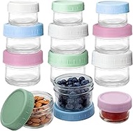 3 Sizes of Salad Dressing Container To Go Glass Small Condiment with Lids,Sauce Cups Mini Condiment 