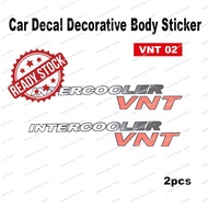 2pcs (VNT02) Car Decal Decorative Car Graphic Waterproof Body Sticker Intercooler VNT