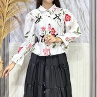 KEMEJA Yossa - ZRX WOMEN'S SELVI Motif RIBBON Blouse / CLEA Coquette RIBBON Motif Blouse / Korean Ru