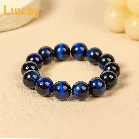 Natural Stone Lapis Lazuli Tiger's Eye stone beads Bracelet Handmade Shiny dazzling Running Ring Bra