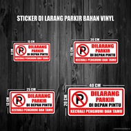 Sticker NO PARKING SMALL GUEST STICKER PARKING DILARANG STICKER