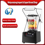2000ml Ice Crusher Automatic Heavy Duty Blender Soundproof with Hood Silent Smoothie Machine Juice Maker Heavy Duty Blender 1800W