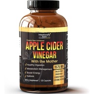 Intentionally Bare Organic  Cider Vinegar Capsules with The Mother - Keto  Cider Vinegar Capsules - 