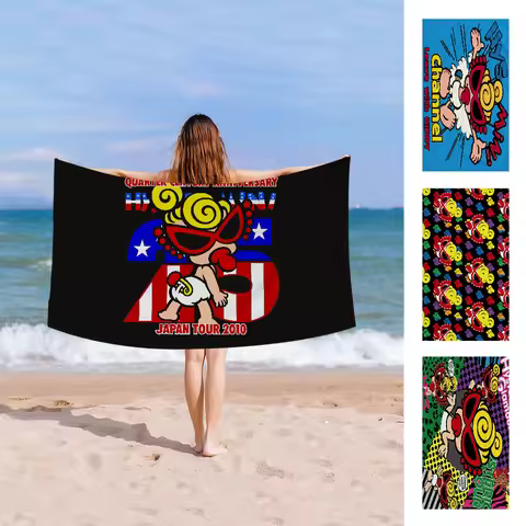 Japan Fashion Hysteric Mini Microfiber Blanket Quick Drying Beach Towels Oversized Printing Super Ab