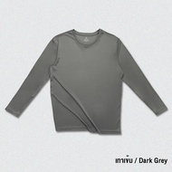 AWAKE เสื้อกีฬาคอกลมสีพื้น ไมโครสปอร์ตแขนยาว