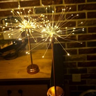 Table Lights Fireworks,Christmas Table Centerpieces Starburst Lights, Wire Fireworks Light,Battery/U