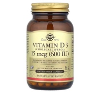 Solgar Vitamin D3 (Cholecalciferol) 600 IU) 120 Vegetable Capsules