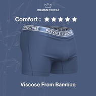 Private Structure Men Underwear Viscose From Bamboo Boxer Brief | Boxer - Citadel Blue [4380]