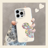 Floral Mickey Disney Case For Vivo Y17 Y12 Y12S Y30 Y7S Y50 Y100 S10 S10E V23E V23 V25 V27 V29 X60 X
