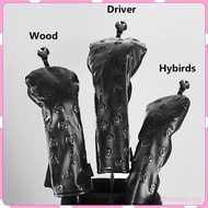 [ChiwanjicdMY] Skull Golf Driver Headcover 3 5 460cc Hybrid Club Carrying Anti-Scratch