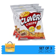 CLOVER CHIPS CORN SNACKS BARBECUE FLAVOR 24G / SET OF 3