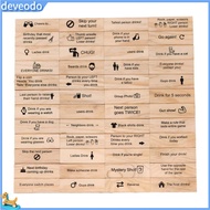 deveodo Building Block Tumbling Tower Solid Wood Drink Game Fun Wooden Block Stacking Drinking Game 