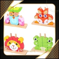 Gh-6 gd-12 BIG Sale Wooden Animal building blocks - animal puzzles - Wooden animal blocks - educatio
