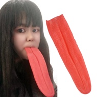 ❈April Fool's Day Tricky Scary Props Film and Television Performance Dress-up Red Long Tongue Black 