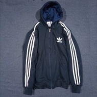 hoodie zip up adidas clfn navy blue