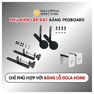 Chân đứng đặt bàn + chân kẹp bàn + móc U vách ngăn Dola Home - Phụ kiện bảng Pegboard