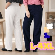 Women Plus Size High Waist Flare Trousers Office Pants L to 4XL