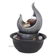[Kesoto1] Tabletop Water Fountain with LED Feng Shui Water Feature for Decoration