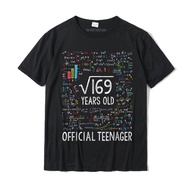 Square Root Of 169 13 Years Old Official Teenager Birthday T-Shirt Men Special Print Tops T Shirt Co