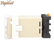 TOPTOOL Digital Time Relay, with Socket Base DH48S‑2Z Time Relay, Precision Timing 220V 0.01S-99H99M