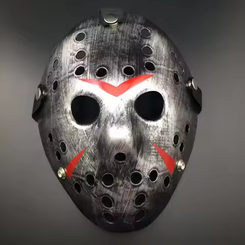 Adult Men's Realistic Friday the 13th Jason Voorhees Hockey Mask Iconic Horror Movie Mask for Hallow