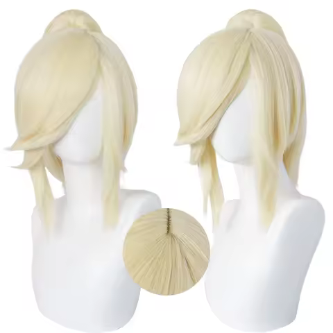 Anime Odette Cosplay Wigs Ponytail Heat Resistant Synthetic Hair Halloween Party Role Play Carnival 