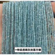 Natural Premium Transparent Apatite Faceted Square Loose Cube Cubic Beads for DIY Bracelet Necklace 
