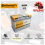 Bateri Kereta / Car Battery - Continental - AGM - LN3 - 70AH