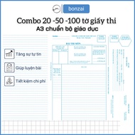 Combo College Exam Paper, A3 Size Standard Education Exam Paper for Writing and Exam Preparation.