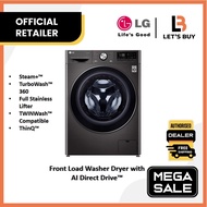LG FV1411H3B 11/7kg Front Load Washer Dryer with AI Direct Drive™ and Steam™