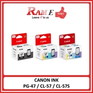 [ORIGINAL] Canon PG-47 PG47 PG 47 / CL-57 CL57 CL 57 / CL-57s CL57s CL 57s Ink Cartridge