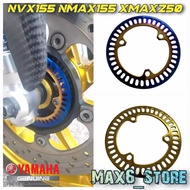 YAMAHA XMAX250 NVX155 NMAX155 DISC PLATE COVER ALLOY CNC GOLD / TITANIUM GOLD NVX XMAX NMAX ABS DISC