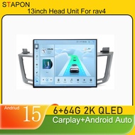 STAPON 13inch 6+64GB for toyota-rav4-2012-2018 android15 2k 1920x1200p screen carplay android auto 2