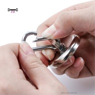 4pcs Strong Magnetic Hooks with Swivel Carabiner Hook 37.5/61.7/77Lbs Pull Force for Organization Mo