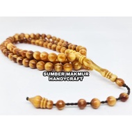 KAYU CAHAYA Muslim TASBIH CONTAINS 99 TRANSLUCTIVE PINE WOOD SIZE 10 MM