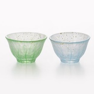 (一對價)70cc【ADERIA】夏竹流水 日本津輕庄内金箔手工玻璃祝杯