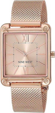 🇺🇸 Original Nine West Women's Mesh Bracelet Rectangular Watch