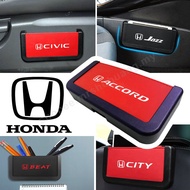 Honda Car Storage Box For Honda City Jazz Beat Civic Accord HR-V CR-V Pu Leather Car Storage Organizer Bag Decoration Car Accessories