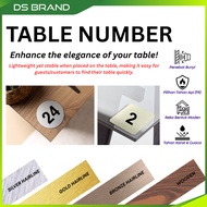 Nombor Akrilik Meja, Kerusi /Premium Gold, Silver, Bronze and Wooden Table Number / Cafe /Canteen /D