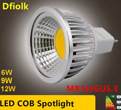 Nieuwe High Power Lampada Led MR16 GU5.3 COB 6 w 9 w 12 w Dimbare Led Cob Spotlight Cool wit MR 16 1