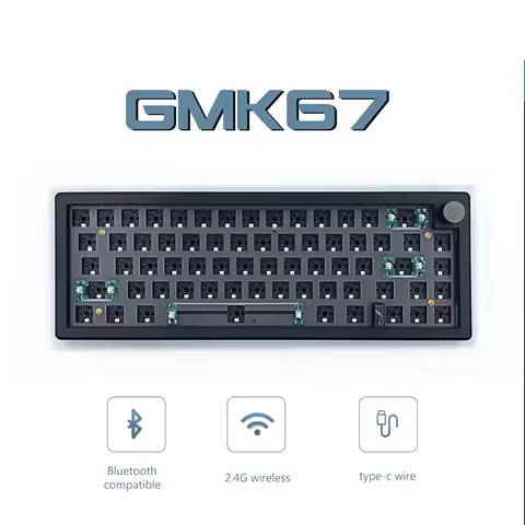 ZUOYA GMK67 Gasket Structure gaming Mechanical Keyboard kit Wireless Bluetooth 2.4G 3-mode With knob