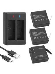 ◕ Suitable for AKASO Brave 7LE/Snapdragon S3/S3Pro/S6/Maxpro sports camera battery travel charg