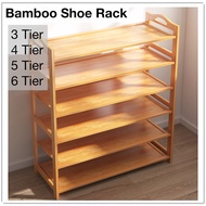 【SG Local Stock】Bamboo Shoe Rack Shelf Cabinet Entryway Organizer Box Wooden Shoe rack