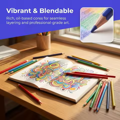 160PCS vivid hues 160 color wooden colored pencil set firm wooden casing easy color blending artist 
